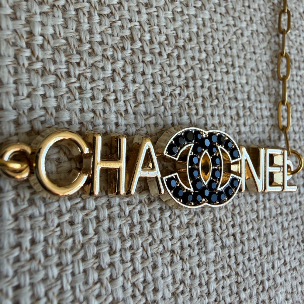 Upcycled zipper pull Gold and Black Necklace